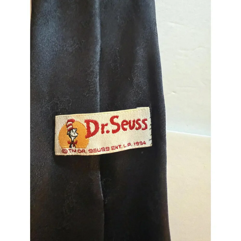 UNIQUE Vintage 1994  Dr. Seuss Cat in the Hat Fish Bowl 100%  Silk Collector Tie